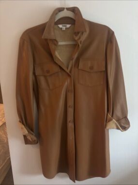 BB Dakota Caramel Leather Shirt Jacket